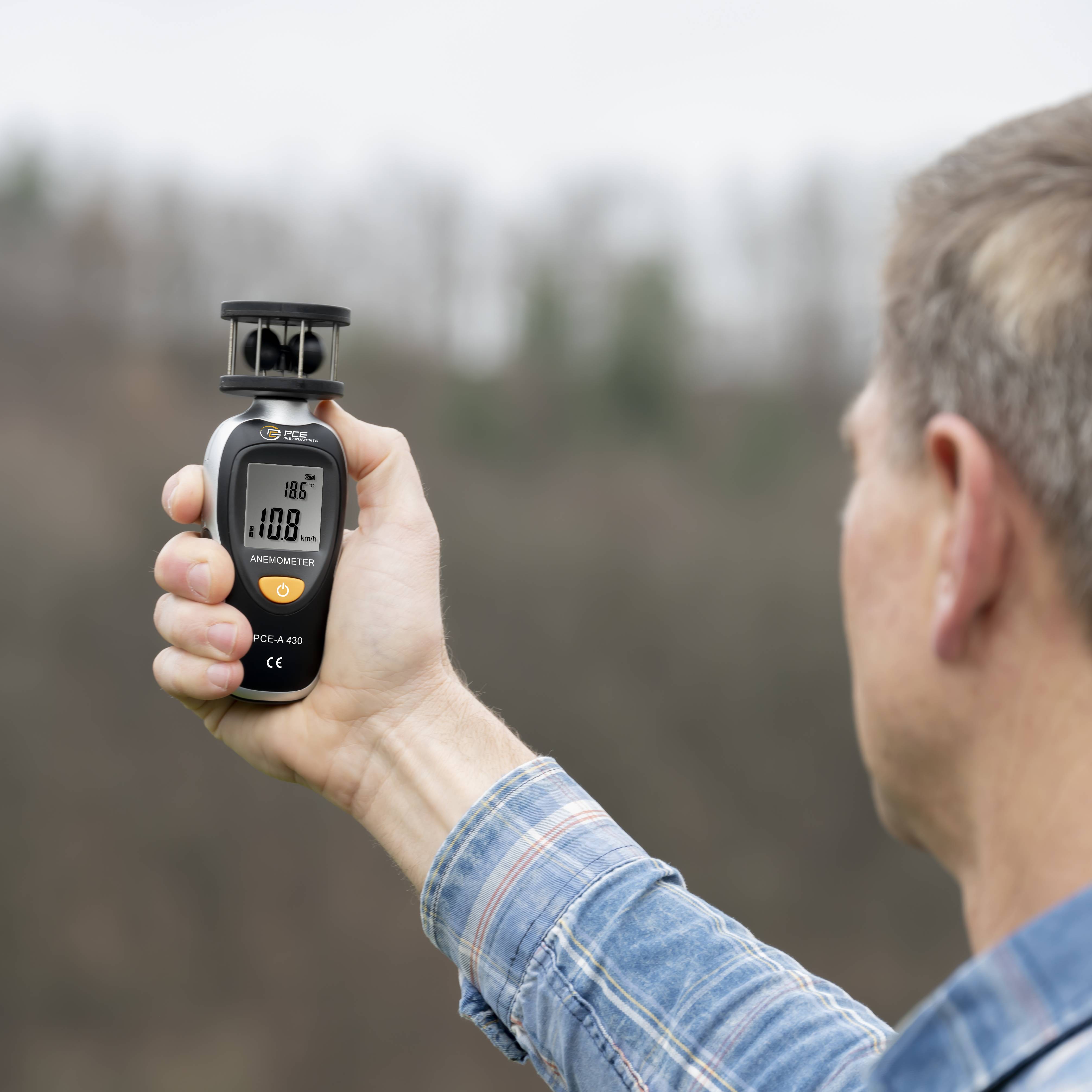 PCE Instruments PCE-A 430 anemometer 2.5 do 105 km/h s funkcijo merjenja temperature-5