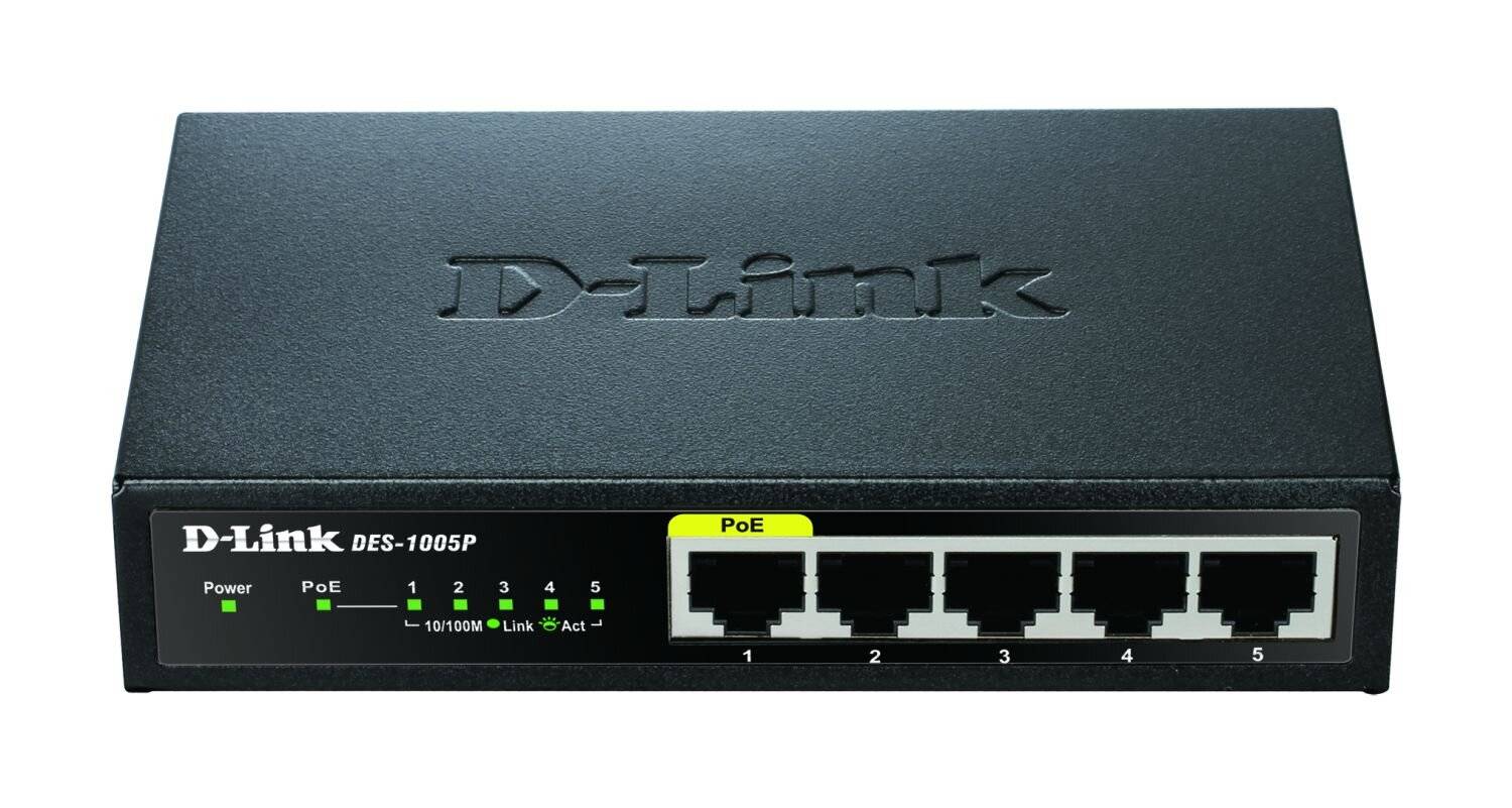 D-Link DES-1005P/E DES-1005P omrežno stikalo 5 vrat 100 MBit/s poe funkcija-2