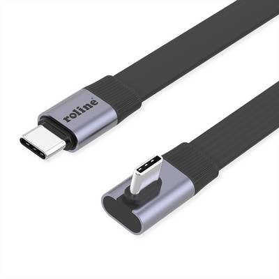 Roline USB kabel USB 4.0 USB-C® vtič, USB-C® vtič 0.80 m črna zaščiten 11.02.9098-0