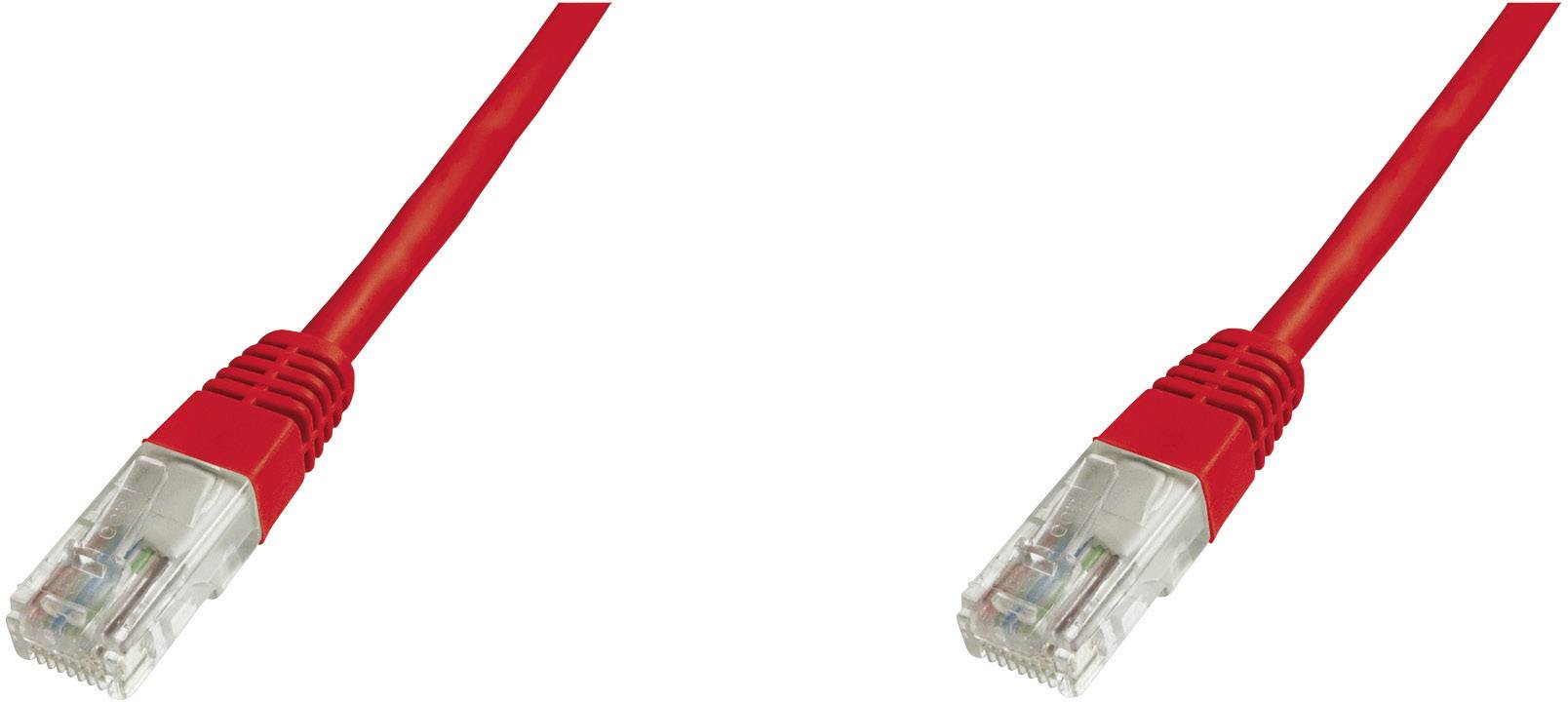 Digitus DK-1511-005/R RJ45 omrežni kabel, Patch kabel CAT 5e U/UTP 0.50 m rdeča 1 kos