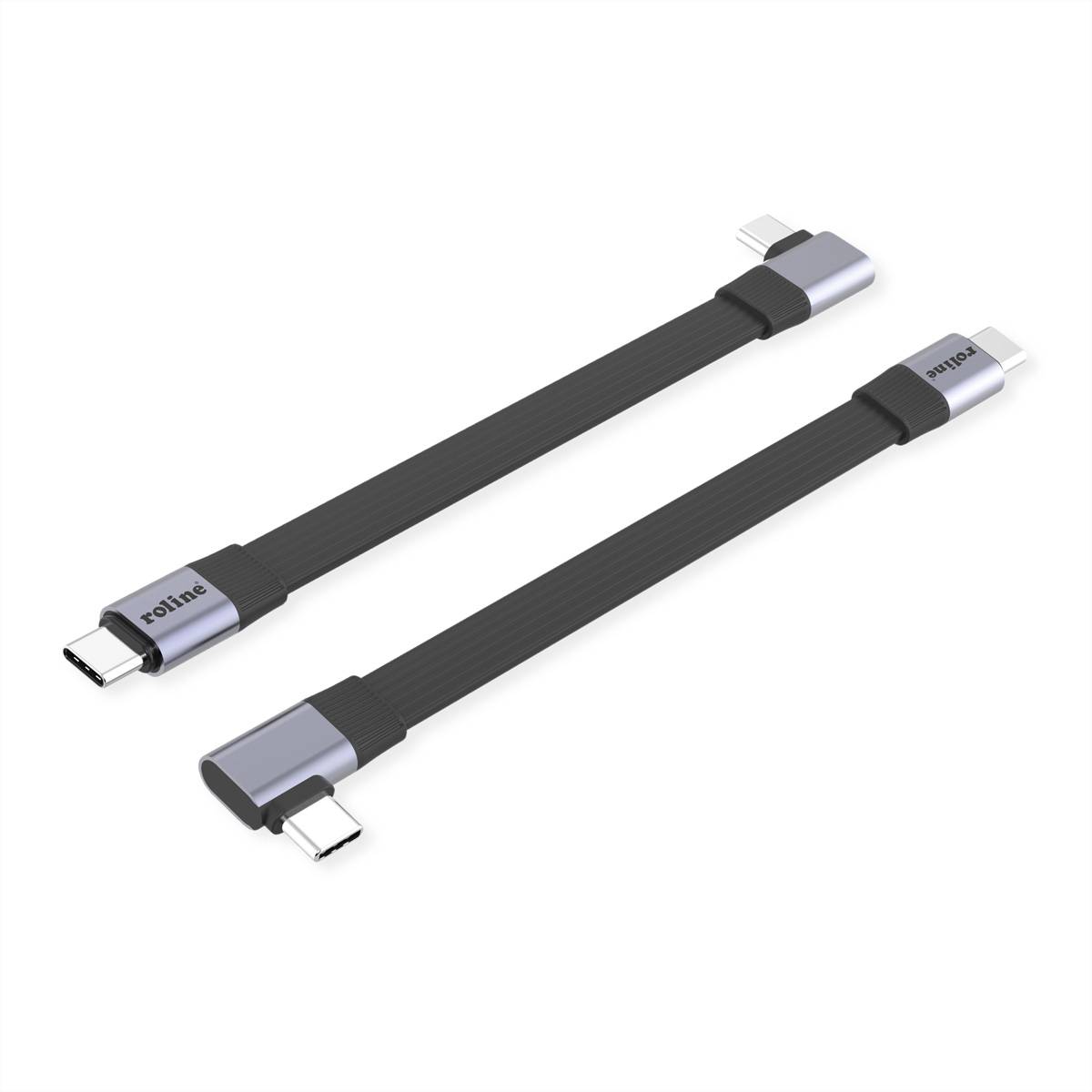 Roline USB kabel USB 4.0 USB-C® vtič, USB-C® vtič 0.13 m črna zaščiten 11.02.9099-4