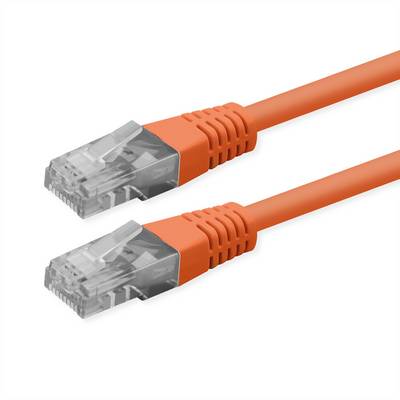 Roline 21.51.1537 RJ45 omrežni kabel, Patch kabel CAT 6 U/UTP 1.00 m oranžna neoklopljen 1 kos-0