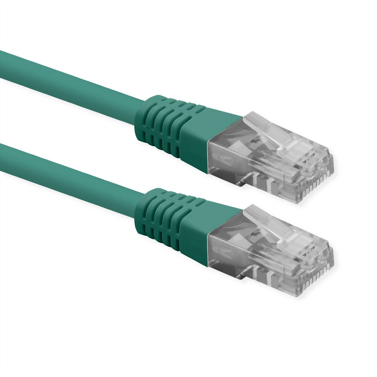 Roline 21.51.1543 RJ45 omrežni kabel, Patch kabel CAT 6 U/UTP 2.00 m zelena neoklopljen 1 kos-2