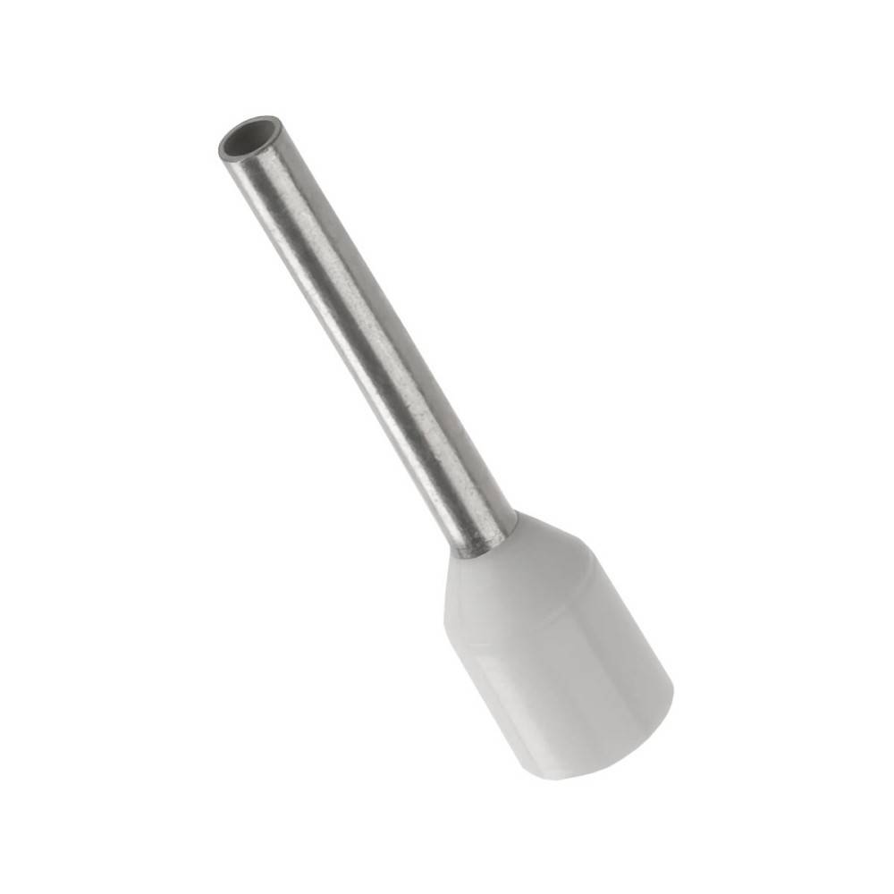 Končne žične kapice 0.5 mm 8 mm delno izolirana, bele barve LappKabel 61801590 500 kosov