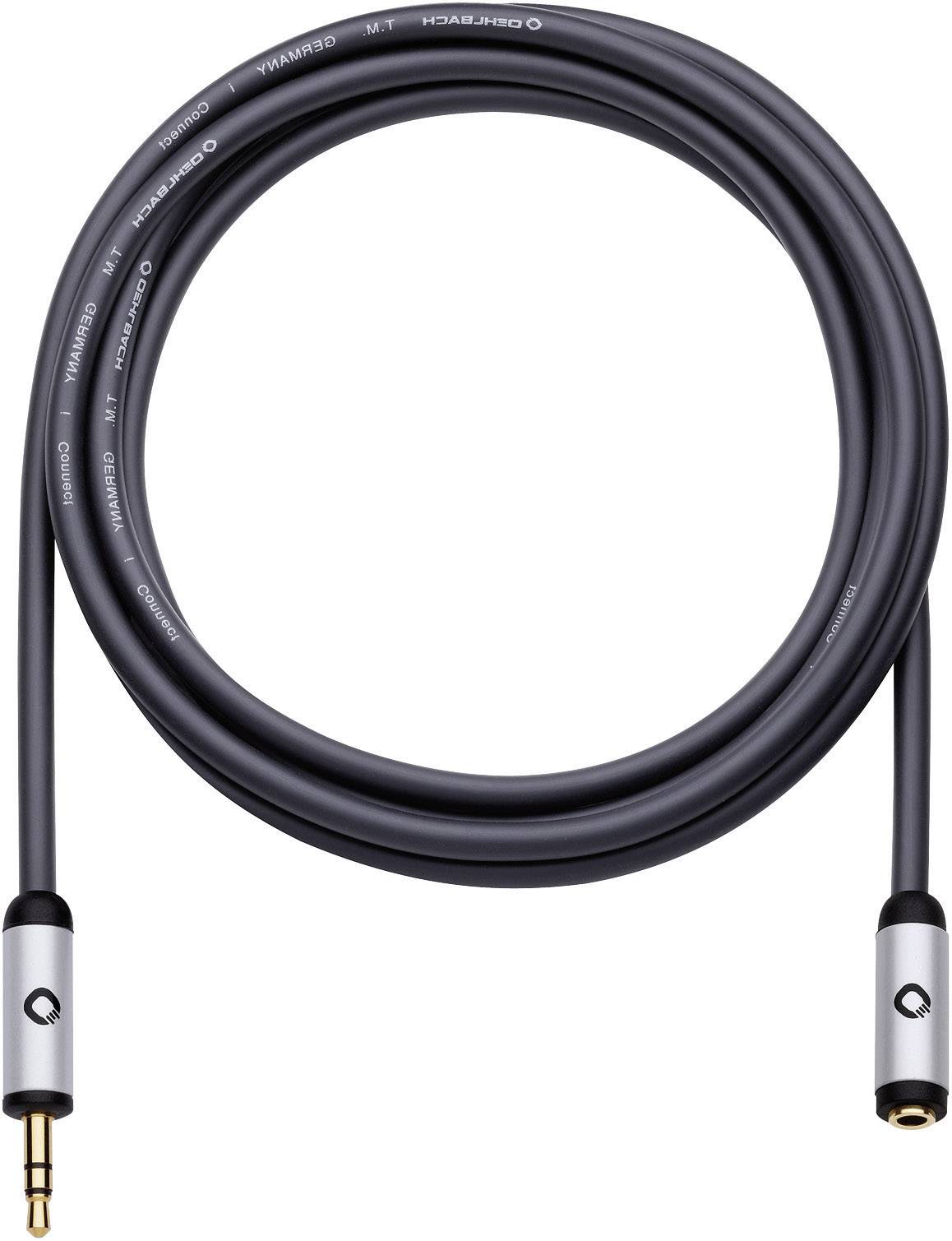 klinker avdio podaljšek [1x 3,5 mm banana moški konektor - 1x priključna doza za 3,5 mm banana moški konektor] 5.00 m čr-0