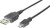 Kabel USB 2.0, USB Micro B na USB A, 1,8 m, z novim vtičem črn