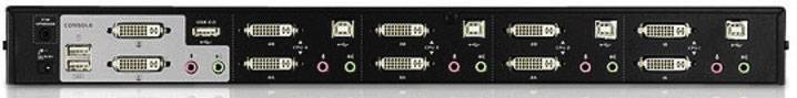 Naprava z več DVI-, USB- in avdio priključki za KVM-preklapljanje. Omogoča upravljanje več računalnikov z ene konzole.