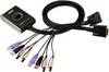 2-vratno KVM-stikalo Aten, USB, DVI z zvokom CS682-AT