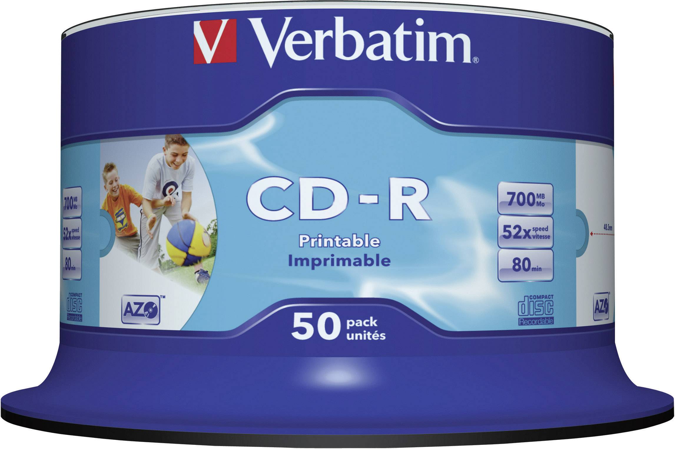 Verbatim VERBATIM CD-R80 700MB52X 50 K OS SP PRINT 43438-1