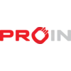 Logotip z napisom 'PROIN' v turkizni in črni barvi, pri čemer je 'O' oblikovan kot stilizirana roka s palcem in kazalcem.