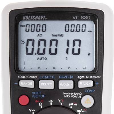 VOLTCRAFT VC880 Handmultimeter digital Datalogger CAT III 1000 V, CAT IV 600 V Display (Beräkningar): 40000-3