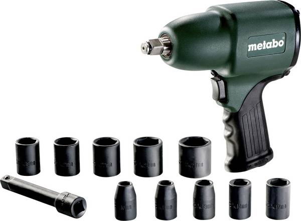 Metabo DSSW 360 Set 604118500 Pneumatisk mutterdragare Verktygsfäste: 1/2" Vridmoment (max.): 360 Nm inkl. Tillbehör