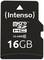 'Intenso' microSD-kort, 16 GB, Klass 10.