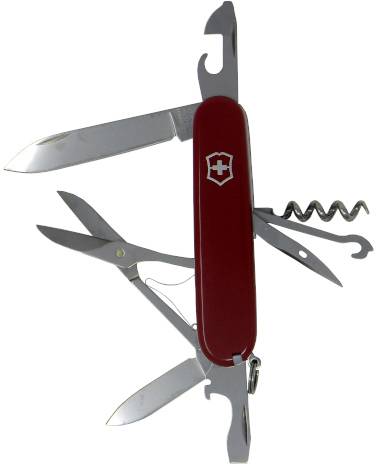 Victorinox Climber 1.3703 Schweizisk fickkniv Antal verktyg 14 Röd (transparent)