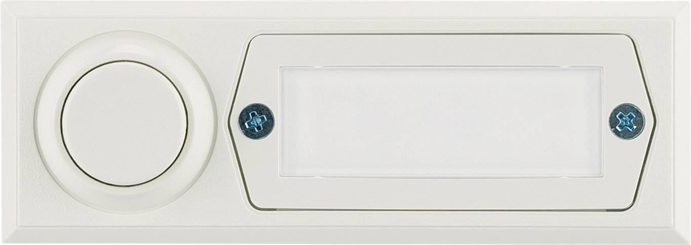 Grothe 51013 Klockknapp med namnskylt 1x Vit 12 V/1,5 A