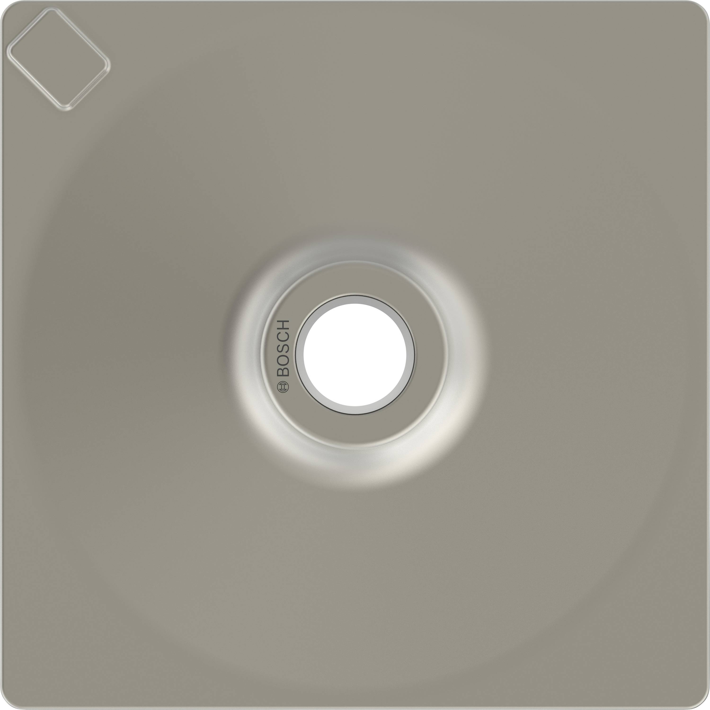 CD med Bosch-logotyp i mitten, centrerad på en grå bakgrund