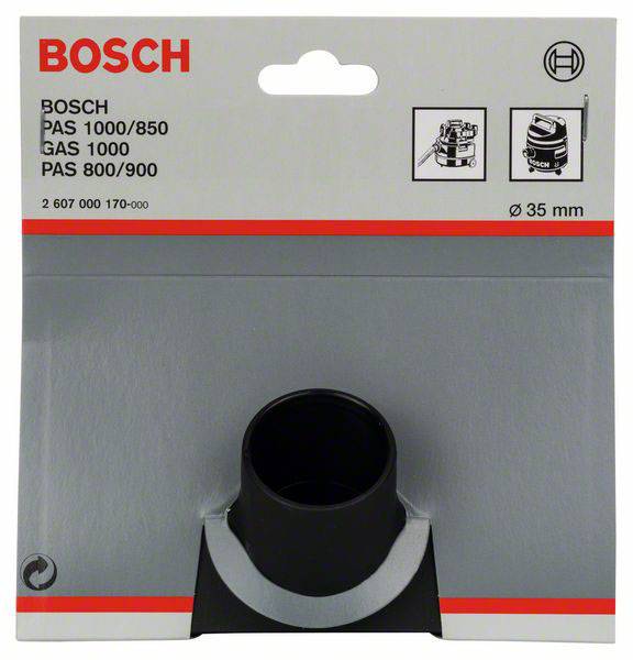 Förpackning för en Bosch-adapter för verktyg av modellerna BOSCH PAS 1000/850, GAS 1000, PAS 800/900 med en diameter på 35 mm.