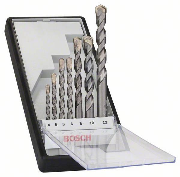 Hårdmetall Betong-spiralborr set 7 delar Bosch Accessories 2607010545 Cylinderskaft 1 set