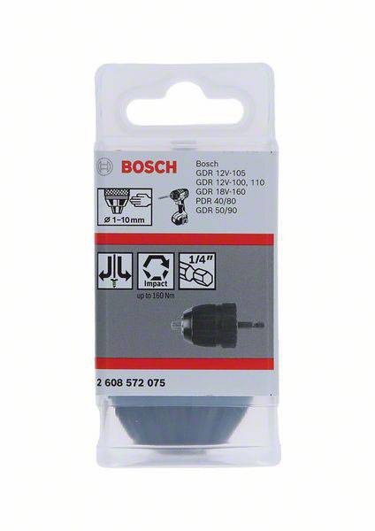 Bosch skruvbits-set i förpackning, lämpligt för 12V till 18V enheter, med slagfunktion upp till 160Nm, chuck 1/4 tum.