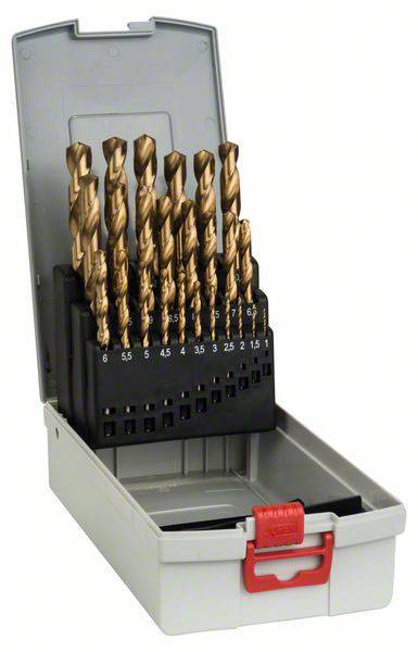 Bosch Accessories 2608587019 HSS Metall-spiralborrset 25 delar TiN DIN 338 Cylinderskaft 1 set-0