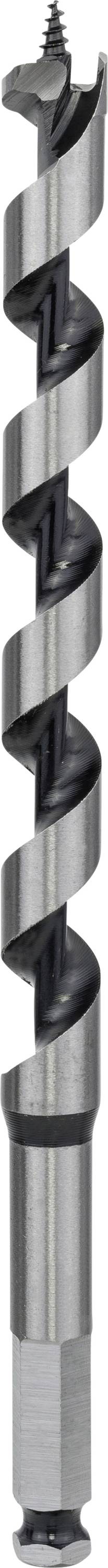 Metallborr med spiraldesign, lämplig för djupa och precisa hål i trä, metall eller andra material.