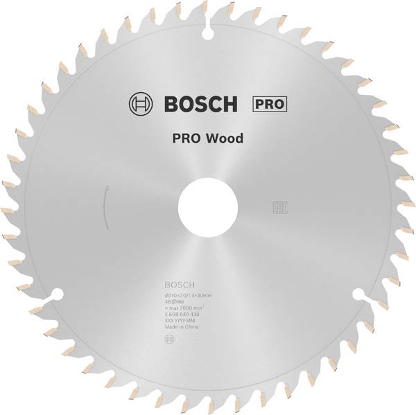 Bosch Accessories Optiline 2608640430 Hårdmetall cirkelsågklinga 210 x 30 x 2 mm Antal tänder (per tum): 48 1 st