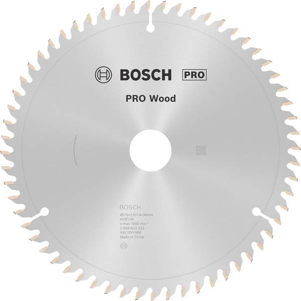Bosch Accessories Optiline 2608640433 Hårdmetall cirkelsågklinga 216 x 30 x 2 mm Antal tänder (per tum): 60 1 st