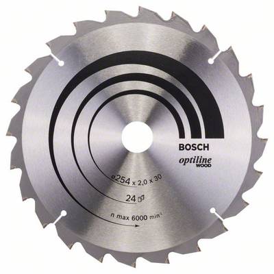 Bosch Accessories Optiline 2608640434 Hårdmetall cirkelsågklinga 254 x 30 x 2 mm Antal tänder (per tum): 24 1 st