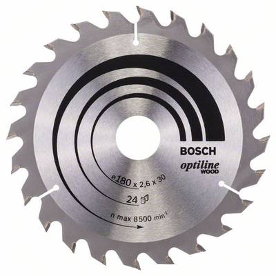 Bosch Accessories Optiline 2608640608 Hårdmetall cirkelsågklinga 180 x 30 x 2.6 mm Antal tänder (per tum): 24 1 st