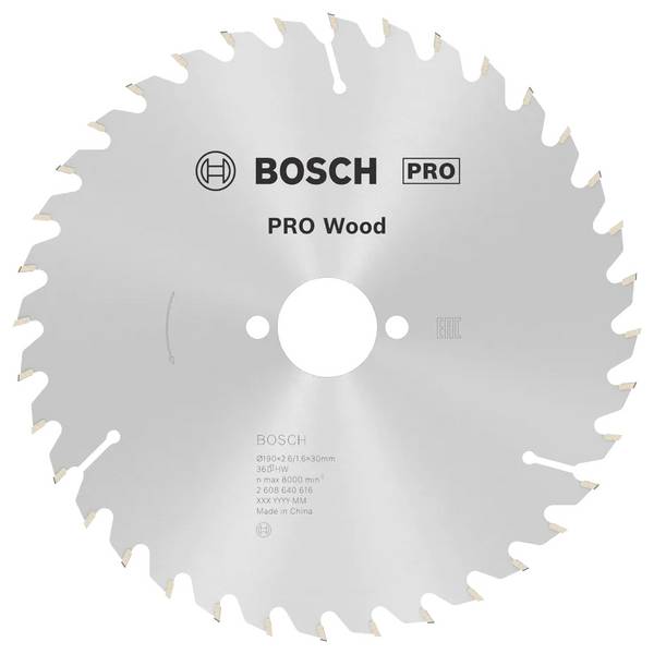 Bosch Accessories Optiline 2608640616 Hårdmetall cirkelsågklinga 190 x 30 x 2.6 mm Antal tänder (per tum): 36 1 st
