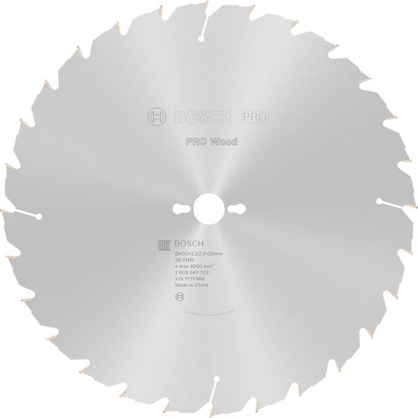Bosch Accessories Construct Wood 2608640703 Hårdmetall cirkelsågklinga 400 x 30 x 3.2 mm Antal tänder (per tum): 28 1 st