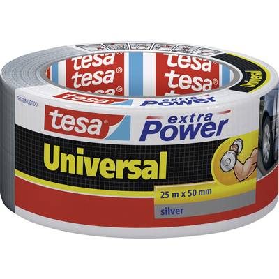 tesa UNIVERSAL 56388-00000-16 Tygtejp tesa® extra Power Silver (L x B) 25 m x 50 mm 1 st