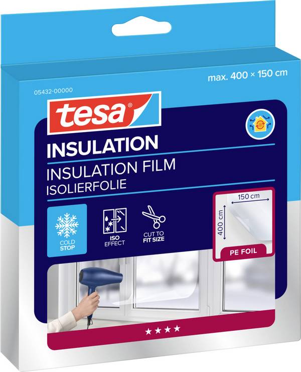 tesa THERMO COVER 05432-00000-01 Isoleringsfolie tesamoll®  Transparent (L x B) 4 m x 1.5 m 1 st