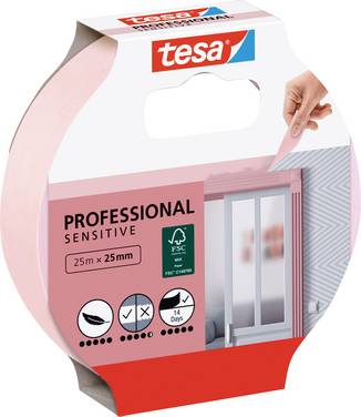 tesa PRECISION SENSITIVE 56260-00000-03 Maskeringstejp tesa®  Rosa (L x B) 25 m x 25 mm 1 st