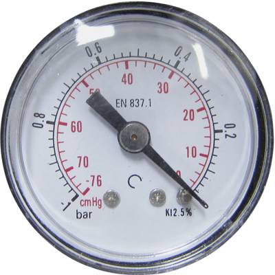 ICH Manometer 306.40.-1 Anslutning (Manometer): Baksida -1 till 0 bar Yttergänga 1/8" 1 st