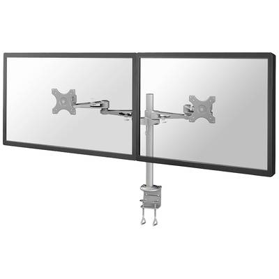 Neomounts FPMA-D935D 2x Monitor bordsfäste 25,4 cm (10") - 68,6 cm (27") Silver Justerbar i höjd, Tiltbar, Svängbar, Rot