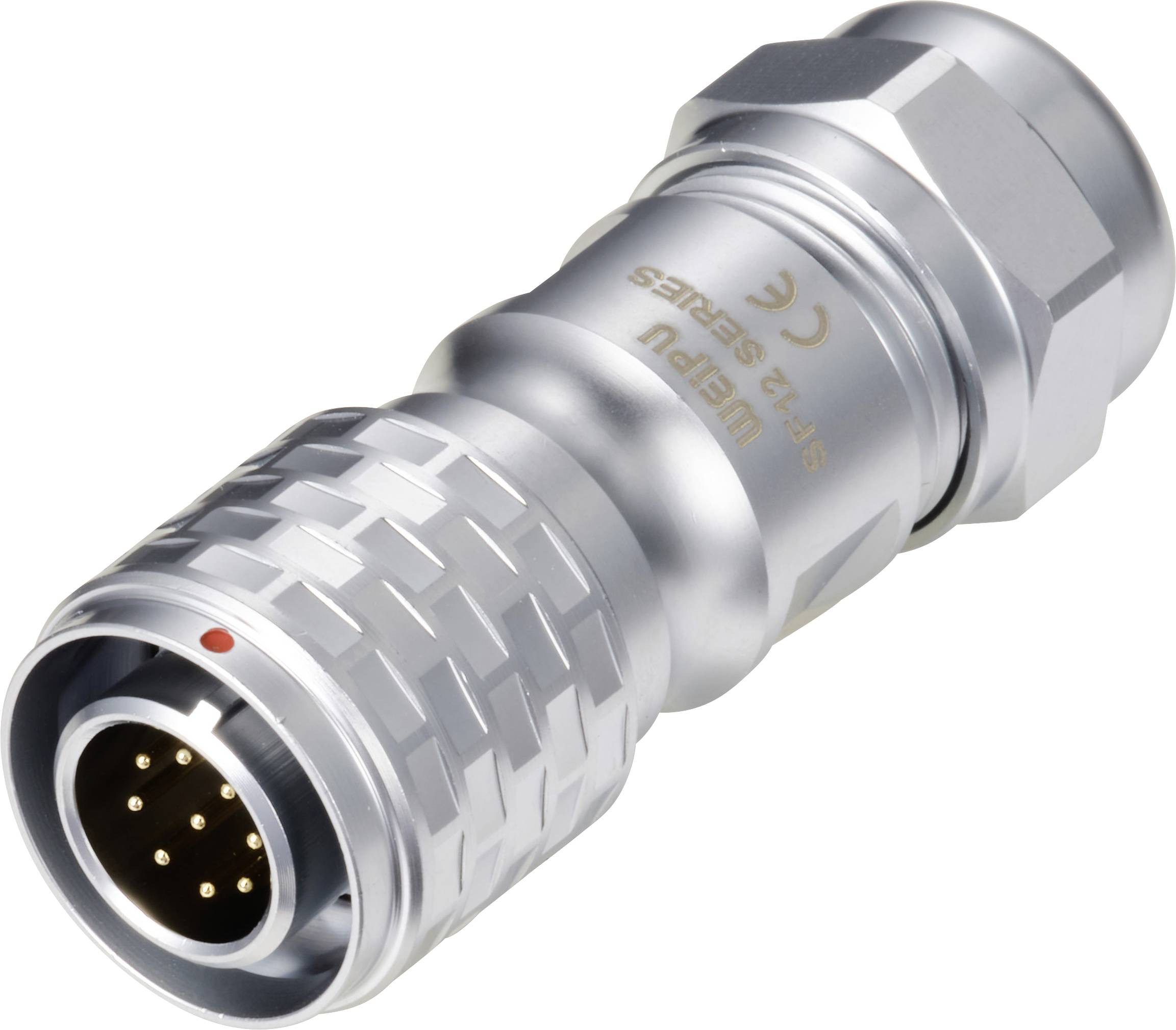 Weipu SF1210/P9 II Rundkontakt Kontakt hane rak Totalt antal poler: 9 Serie (rundkontakt): SF12 1 st-0