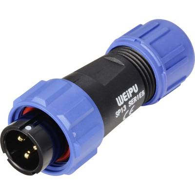 Weipu SP1310 / P 3 I Rundkontakt Kontakt hane rak Totalt antal poler: 3 Serie (rundkontakt): SP13 1 st