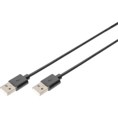 Ett svart USB-kabel med två likadana kontakter i vardera änden, som används för dataöverföring och laddning av enheter.