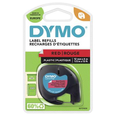 DYMO LT Märkband Plast Bandfärg: Marsröd Skriftfärg: Svart 12 mm 4 m