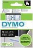 DYMO 45014 Märkband Polyester Bandfärg: Vit Skriftfärg: Blå 12 mm 7 m