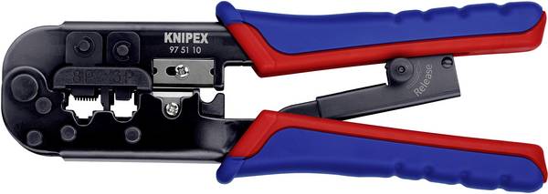 Knipex  97 51 10 Crimptång  Modularkontakt (västerländsk)   RJ11, RJ12, RJ45