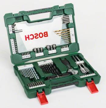 Bosch Accessories 2607017193 V-Line 83 delar Borr- & bitssats Metall, Sten, Betong, Trä, Murverk, Plexiglas