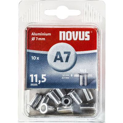 Novus 106440800 Blindnitmutter (Ø x L) 7 mm x 11.5 mm M5 Aluminium Aluminium   10 st