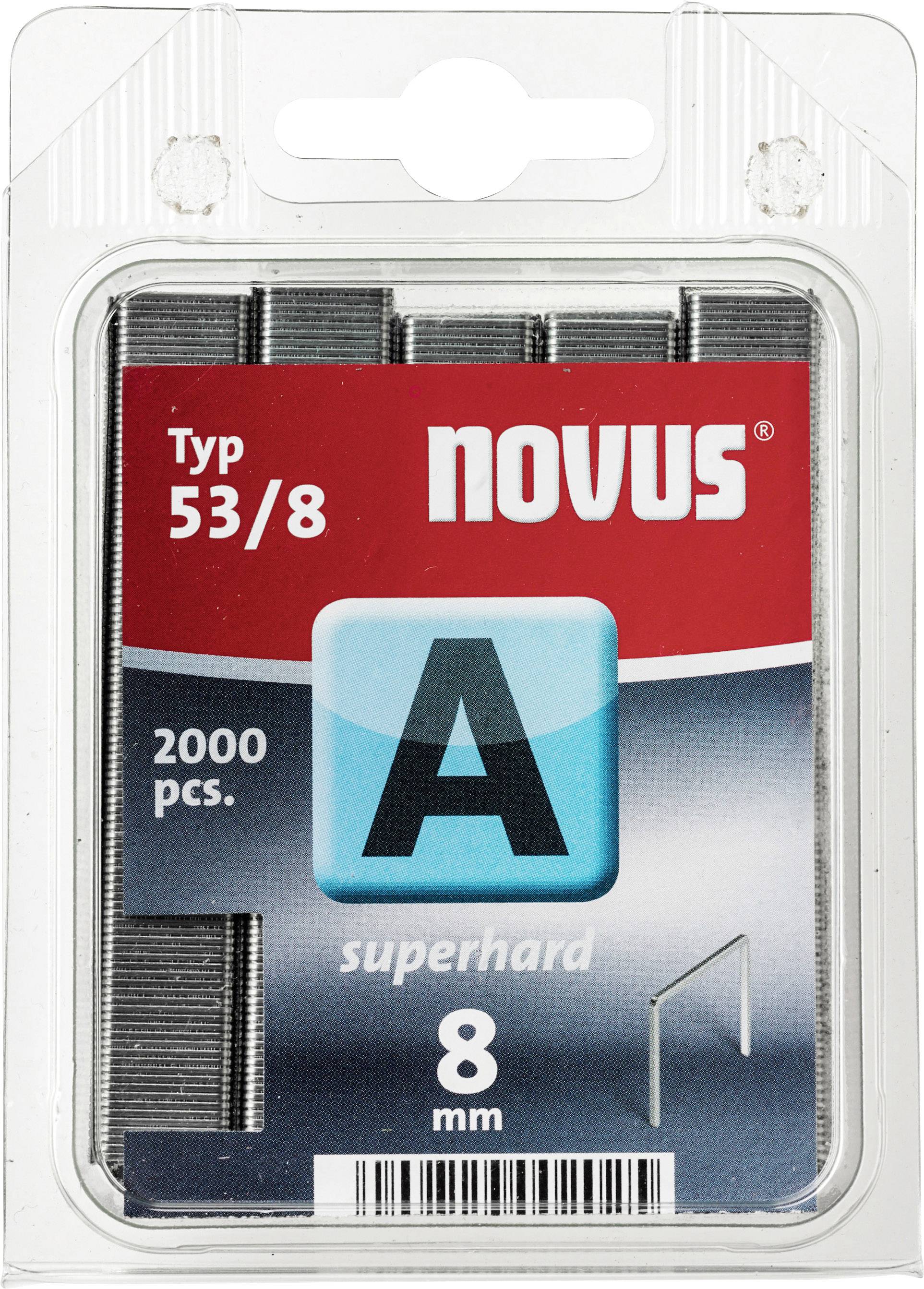 Novus Office 106442000 Fintrådklämmor Typ 53 2000 st Mått (L x B x H) 8 x 11.3 x 8 mm