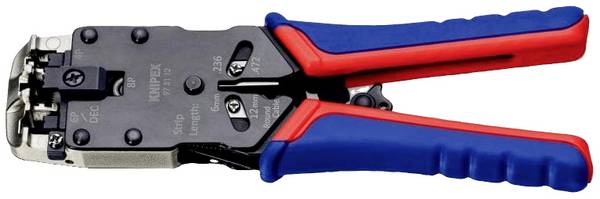 Knipex 97 51 12 97 51 12 D1 Crimptång Modularkontakt (västerländsk) RJ10, RJ11, RJ12, RJ45