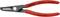 Röd Knipex-tång Modell 48 21 J21, tillverkad i Tyskland, för 19-60 mm säkringsringar.