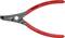 En röd Knipex låsringstång, modell 49 21 A21, för 19-60 mm, tillverkad i Tyskland.
