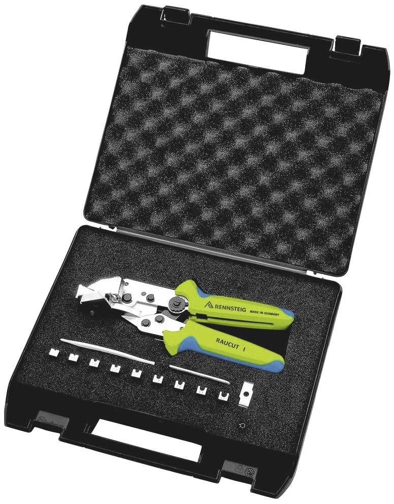 Verktygsväska med crimptång och tillbehörsdelar, avsedd för exakt crimpning av kabelanslutningar.