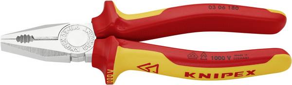 Knipex 03 06 180 VDE Kombinationstång 180 mm DIN ISO 5746, DIN EN 60900